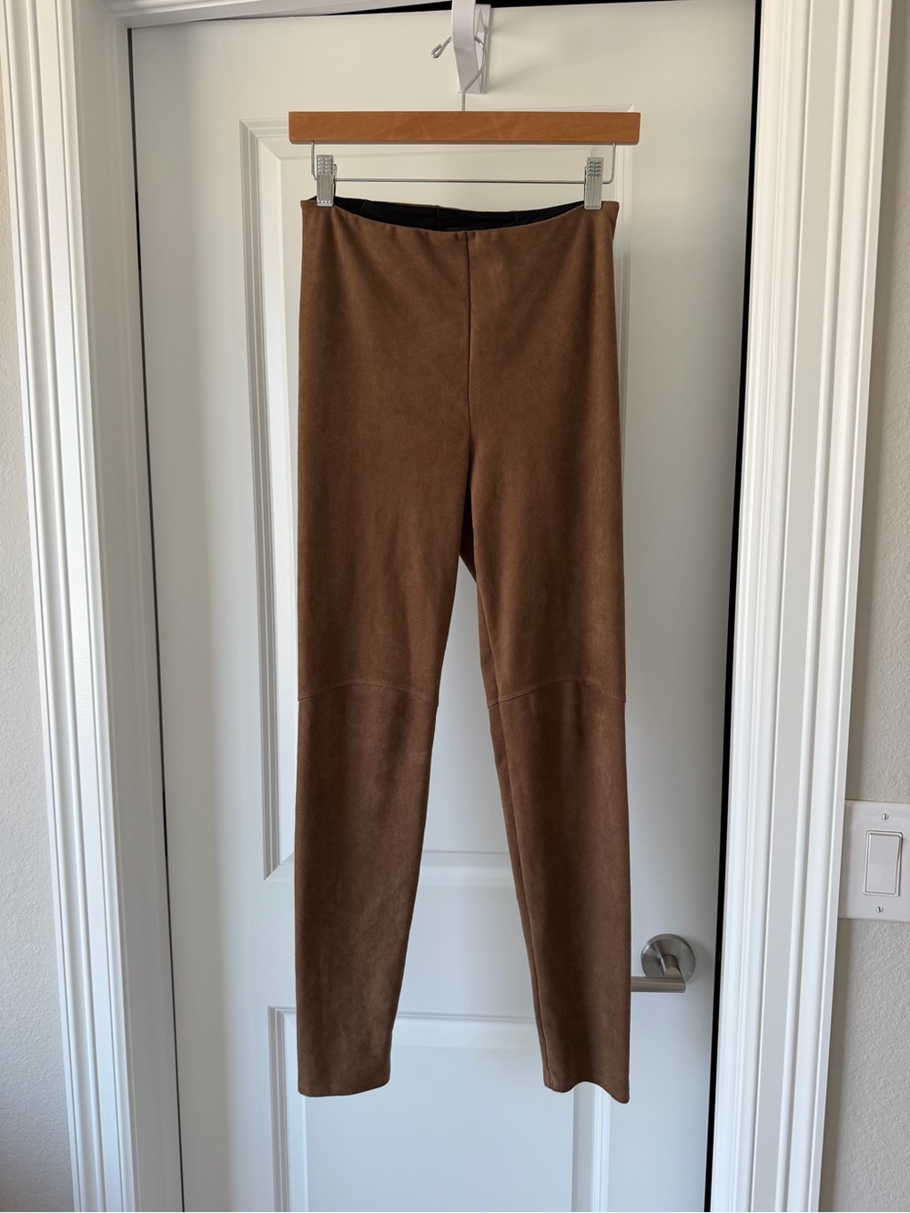 Lysse Brown Faux-Suede Leggings